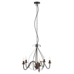 Klassischer Kronleuchter Rostbraun 5-flammig - Giuseppe