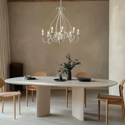 Klassischer Kronleuchter Creme 8-flammig - Giuseppe