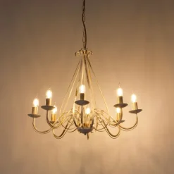 Klassischer Kronleuchter Creme 8-flammig - Giuseppe