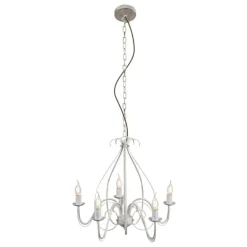 Klassischer Kronleuchter Creme 5-flammig - Giuseppe