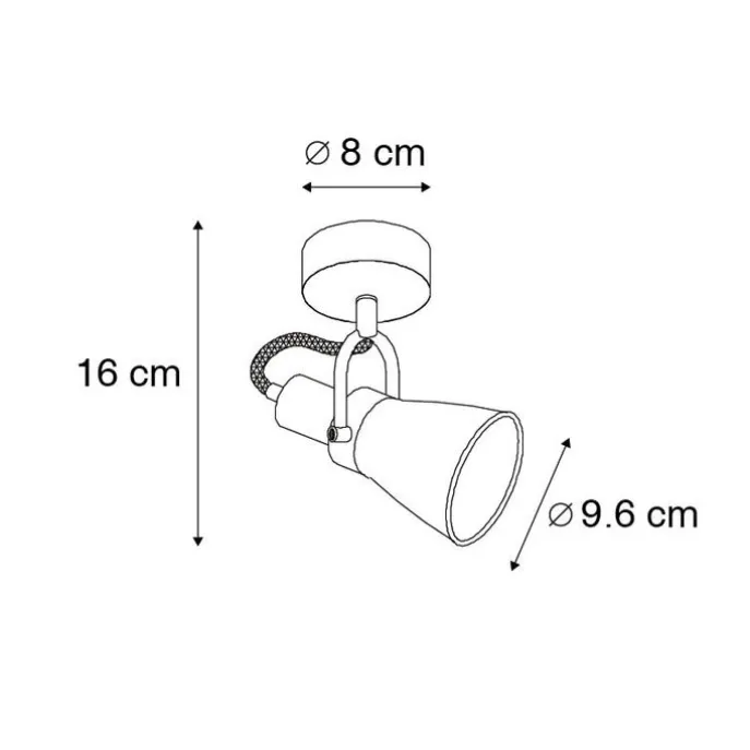 Klassischer, verstellbarer Deckenstrahler Kupfer - Jos