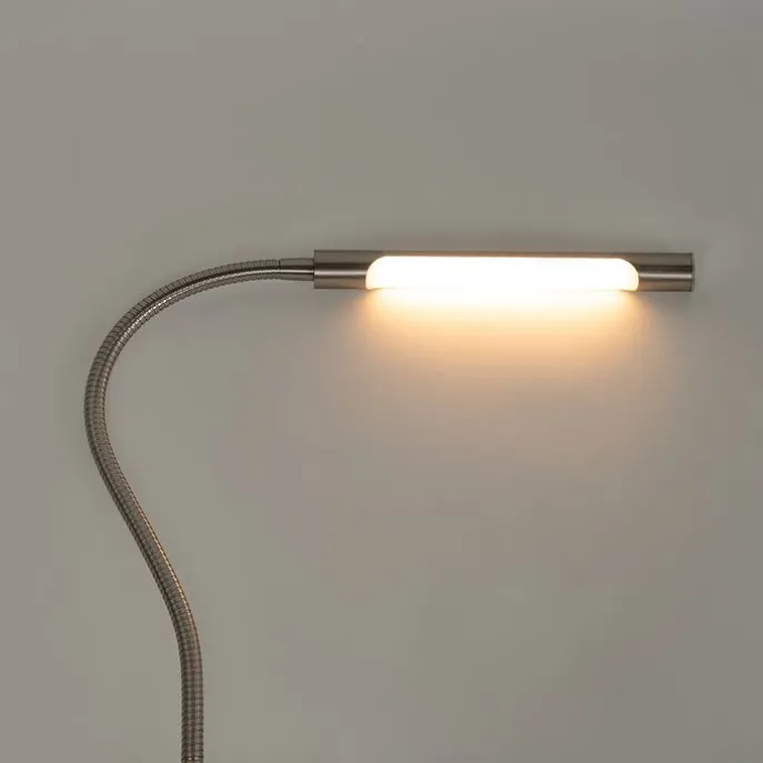 Klemm-Schreibtischlampe Stahl inkl. LED mit Touch-Dimmer - Lionard