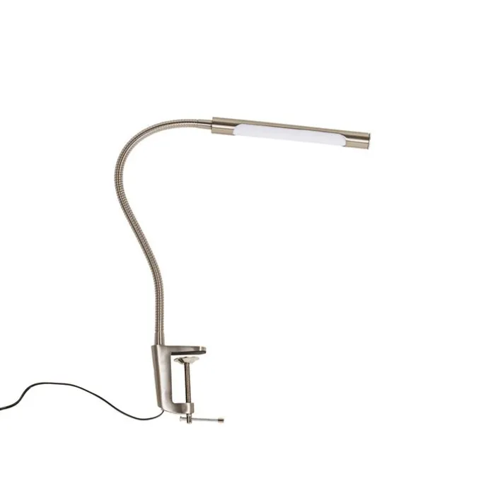 Klemm-Schreibtischlampe Stahl inkl. LED mit Touch-Dimmer - Lionard