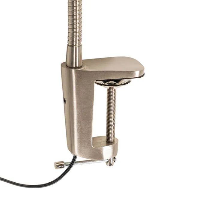 Klemm-Schreibtischlampe Stahl inkl. LED mit Touch-Dimmer - Lionard