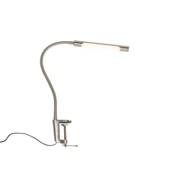 Klemm-Schreibtischlampe Stahl inkl. LED mit Touch-Dimmer - Lionard