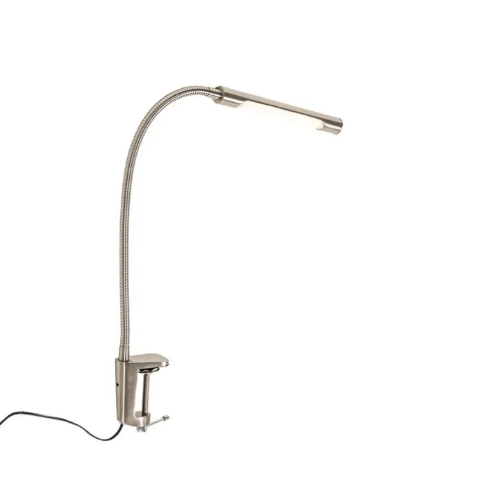 Klemm-Schreibtischlampe Stahl inkl. LED mit Touch-Dimmer - Lionard