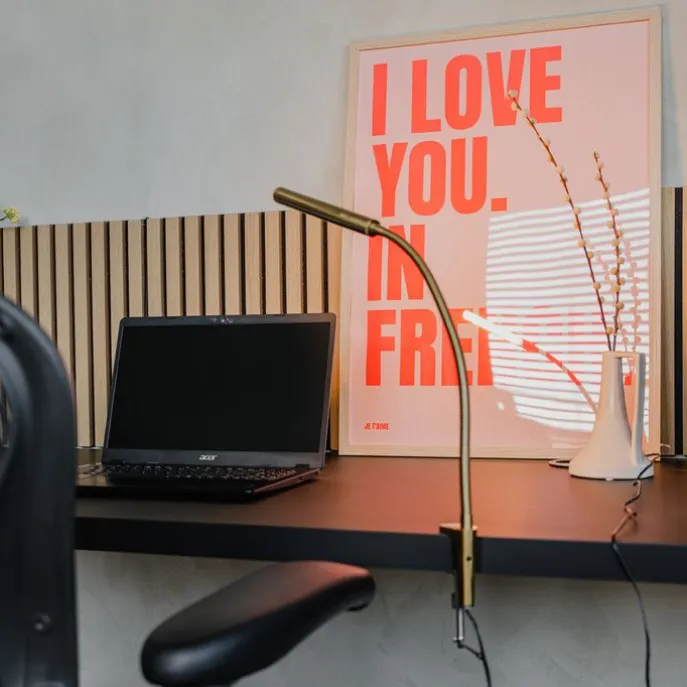 Klemm-Schreibtischleuchte Messing inkl. LED mit Touchdimmer - Lionard