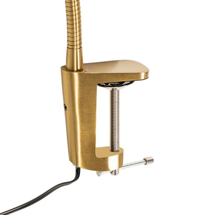 Klemm-Schreibtischleuchte Messing inkl. LED mit Touchdimmer - Lionard