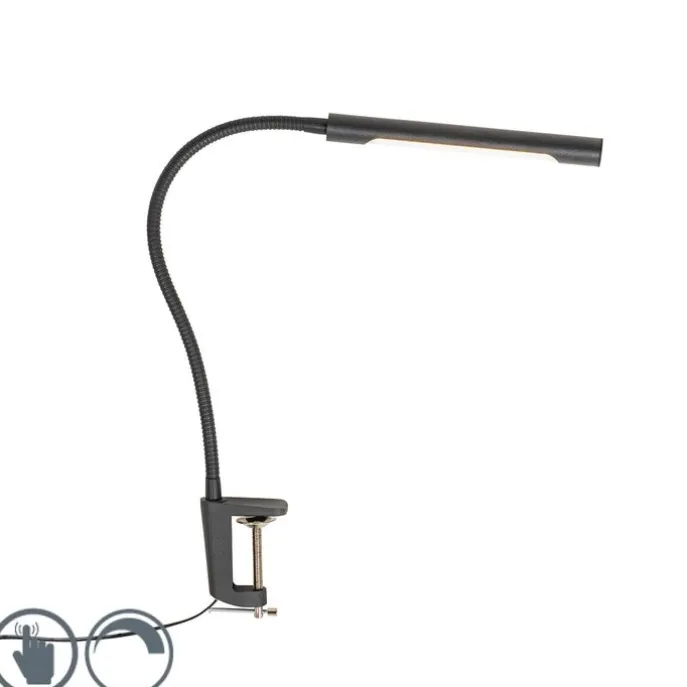 Klemm-Schreibtischleuchte schwarz inkl. LED mit Touchdimmer - Lionard