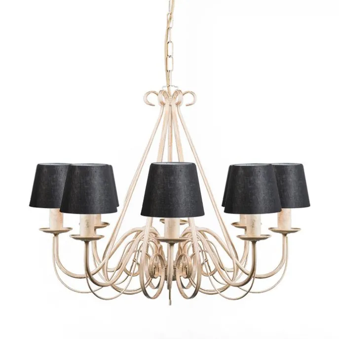 Kronleuchter creme mit Klemmkappe 12 cm schwarz - Giuseppe 8