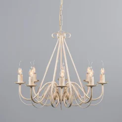 Kronleuchter creme mit Klemmkappe 12 cm schwarz - Giuseppe 8