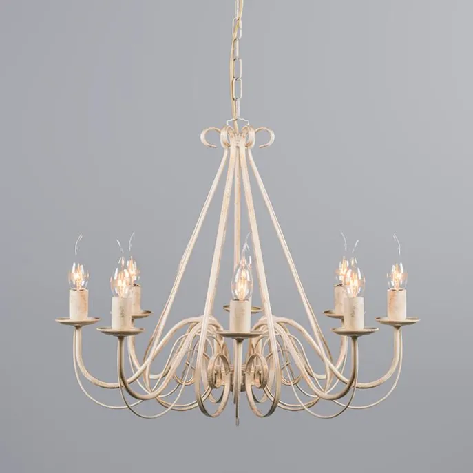 Kronleuchter creme mit Klemmkappe 12 cm schwarz - Giuseppe 8