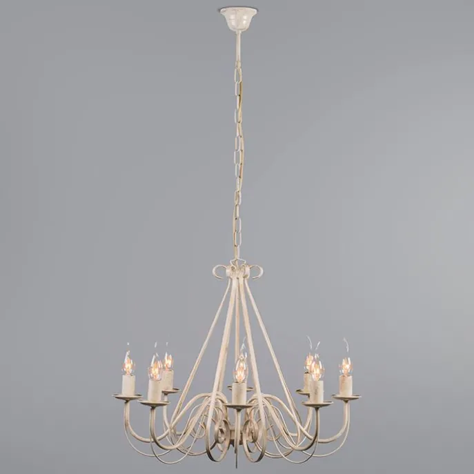 Kronleuchter creme mit Klemmkappe 12 cm schwarz - Giuseppe 8