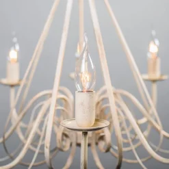 Kronleuchter creme mit Klemmkappe 12 cm schwarz - Giuseppe 8