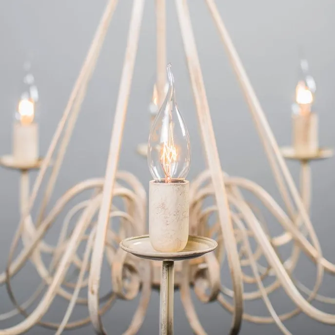 Kronleuchter creme mit Klemmkappe 12 cm schwarz - Giuseppe 8