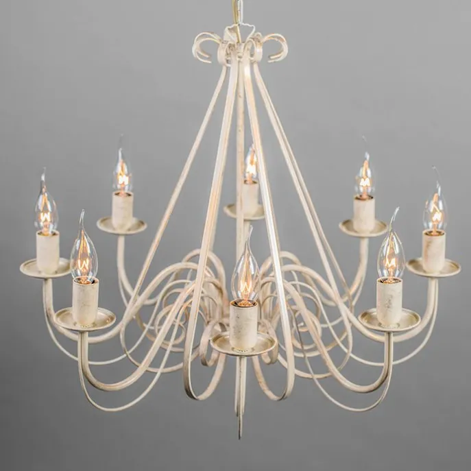 Kronleuchter creme mit Klemmkappe 12 cm schwarz - Giuseppe 8