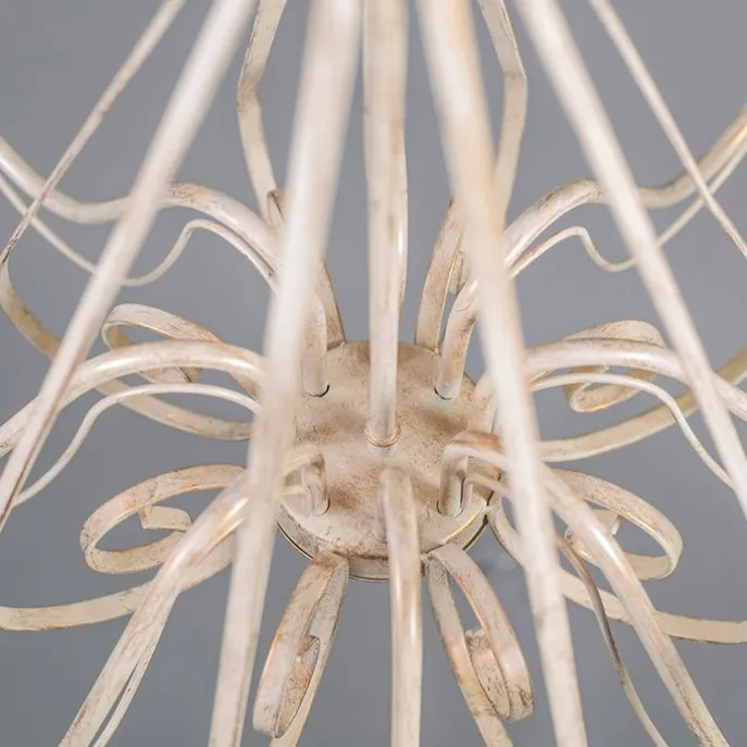 Kronleuchter creme mit Klemmkappe 12 cm schwarz - Giuseppe 8