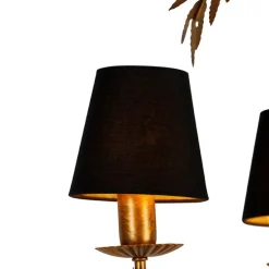 Kronleuchter Gold mit schwarzen Farbtönen 5-Licht - Botanica