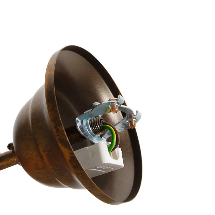 Kronleuchter Gold mit schwarzen Farbtönen 5-Licht - Botanica