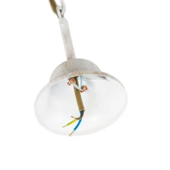 Kronleuchter weiße plissierte cremefarbene Klemmkappe 5-Licht - Giuseppe