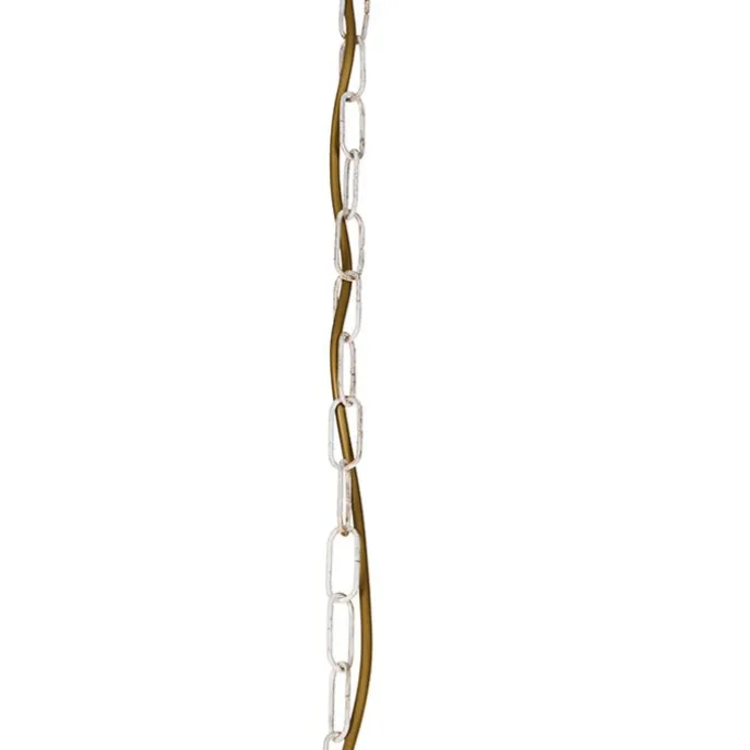 Kronleuchter weiße plissierte cremefarbene Klemmkappe 5-Licht - Giuseppe