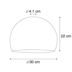 Lampenschirm aus Kunststoff Opal Weiß Kugel 30/4/22