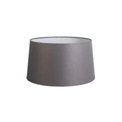 Lampenschirm aus Leinen Dunkelgrau Rund Abgeschrägt 45/40/25