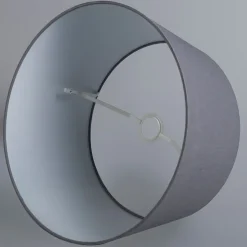 Lampenschirm aus Leinen Dunkelgrau Rund Abgeschrägt 45/40/25