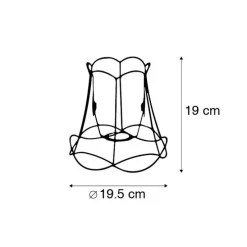 Lampenschirm aus Metall schwarz 20/19 - Granny Frame