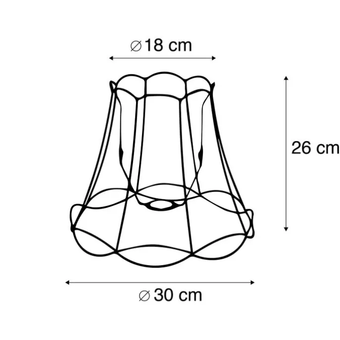 Lampenschirm aus Metall schwarz 30/26 - Granny Frame