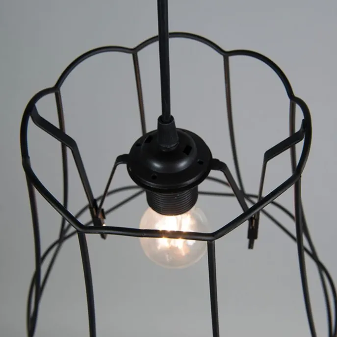 Lampenschirm aus Metall schwarz 30/26 - Granny Frame