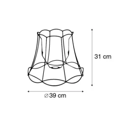 Lampenschirm aus Metall schwarz 40/31 - Granny Frame