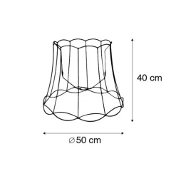 Lampenschirm aus Metall schwarz 50/40 - Granny Frame
