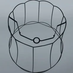 Lampenschirm aus Metall schwarz 50/40 - Granny Frame