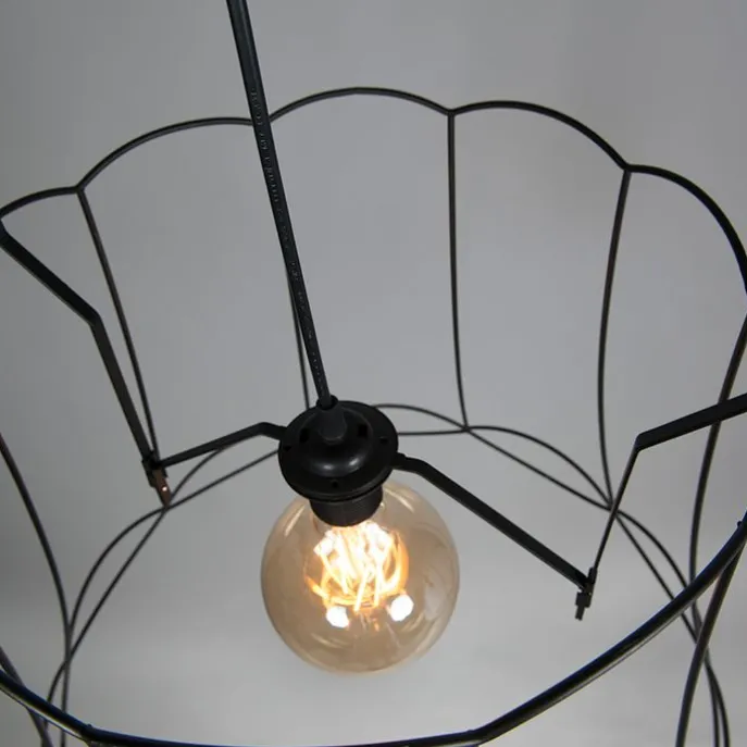 Lampenschirm aus Metall schwarz 50/40 - Granny Frame