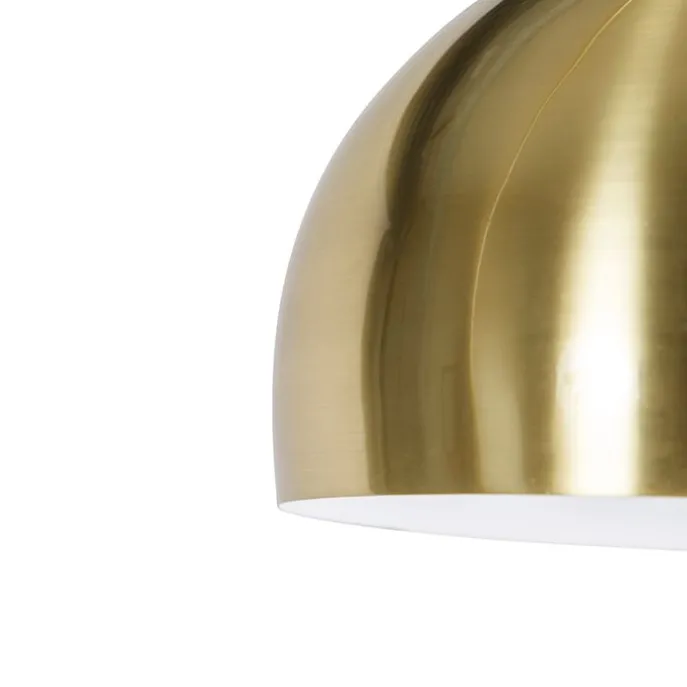 Lampenschirm aus Stahl Messing Rund für Bogenlampe XXL