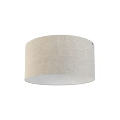Lampenschirm aus Stoff Hellgrau Rund 50/50/25
