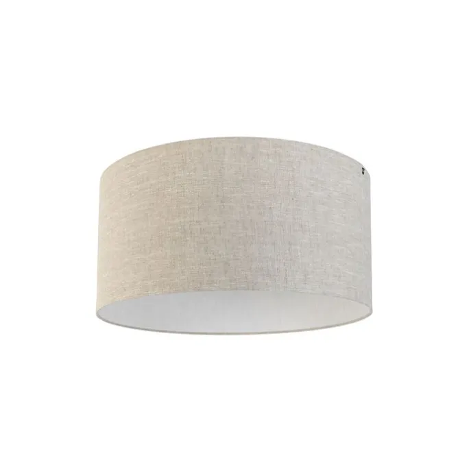 Lampenschirm aus Stoff Hellgrau Rund 50/50/25