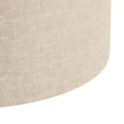 Lampenschirm aus Stoff Hellgrau Rund 50/50/25