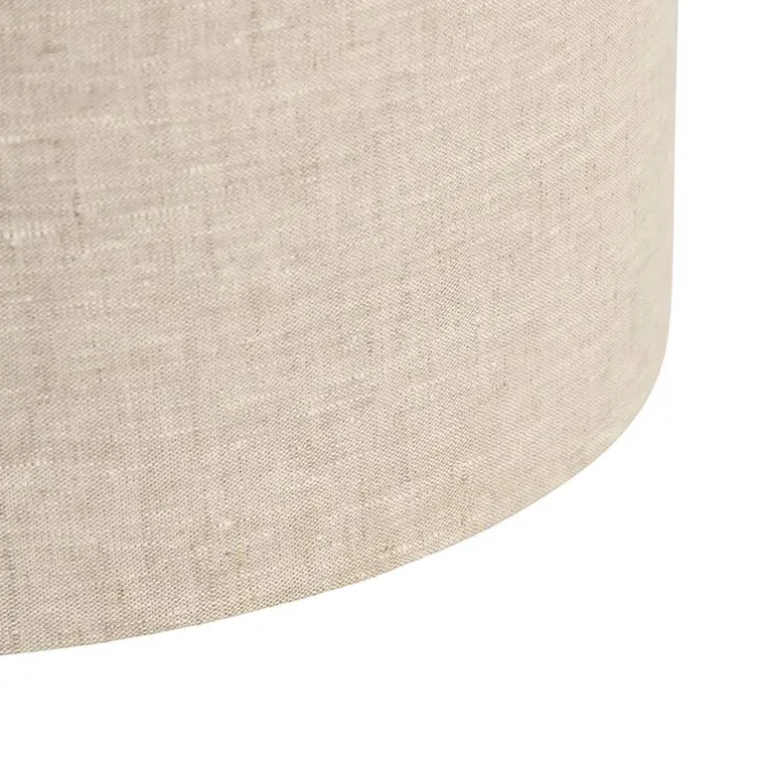 Lampenschirm aus Stoff Hellgrau Rund 50/50/25