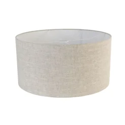 Lampenschirm aus Stoff Hellgrau Rund 50/50/25