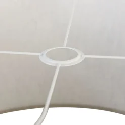 Lampenschirm aus Stoff Hellgrau Rund 50/50/25