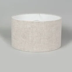 Lampenschirm aus Stoff Hellgrau Rund 35/35/20