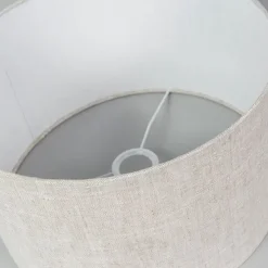 Lampenschirm aus Stoff Hellgrau Rund 35/35/20