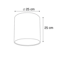 Lampenschirm aus Stoff weiß 25/25/25