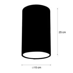 Lampenschirm aus Velours taupe mit goldener Innenausstattung 15/15/25