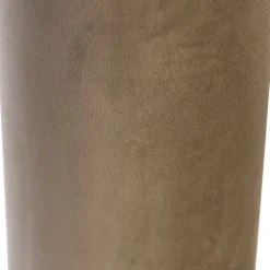 Lampenschirm aus Velours taupe mit goldener Innenausstattung 15/15/25