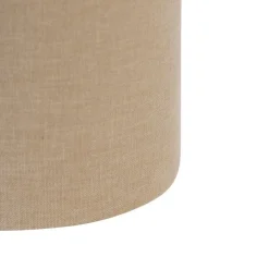 Lampenschirm Stoff hellbraun rund 18/18/14