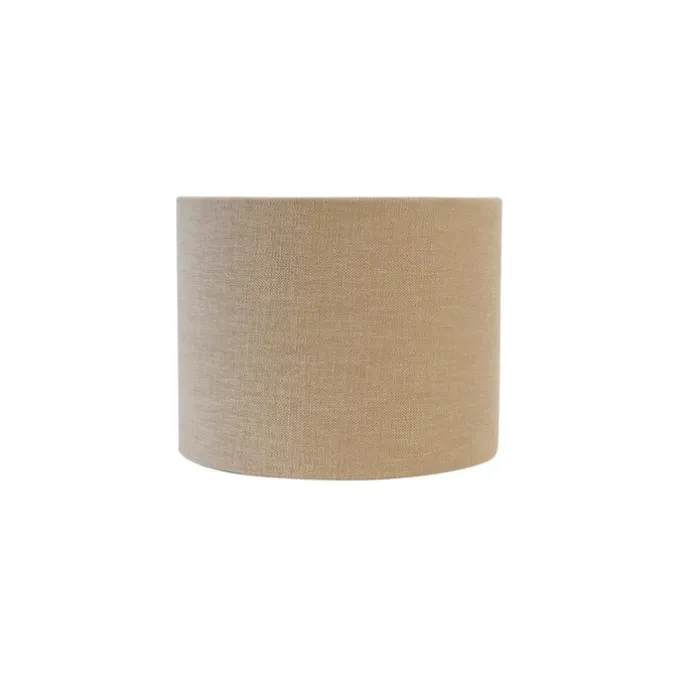 Lampenschirm Stoff hellbraun rund 18/18/14