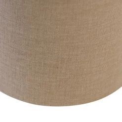 Lampenschirm Stoff hellbraun rund 18/18/14